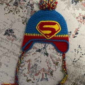 Handmade Crochet Kids Superman Hat